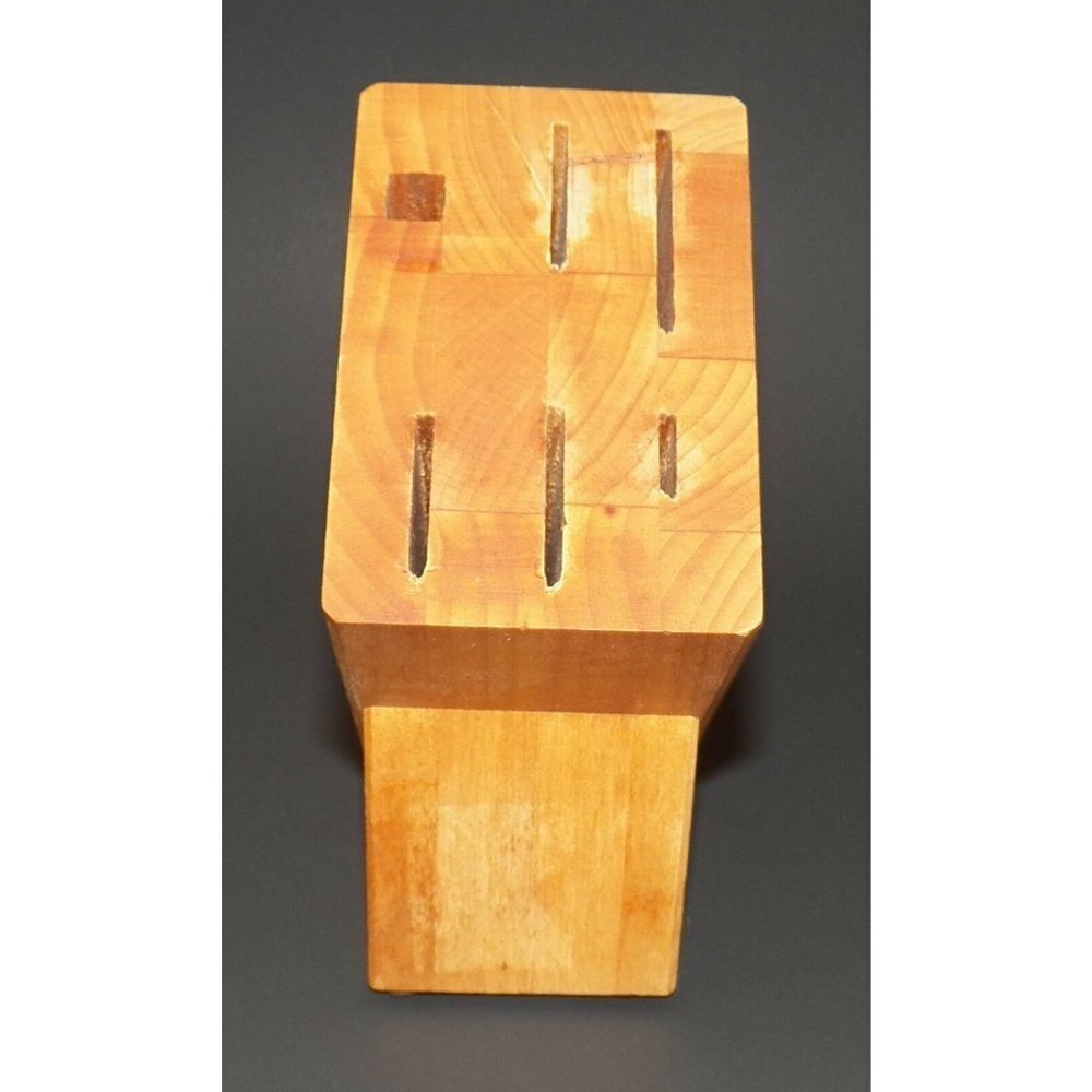 Chicago Cutlery Wood Knife Block Only 6 Knife Honing Steel Slots Steak Table